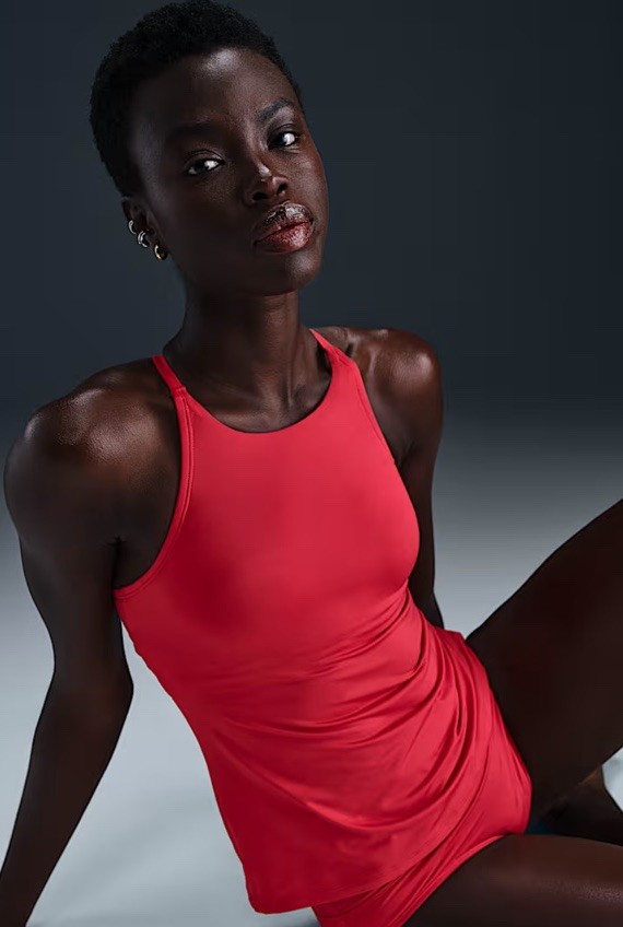 Nike Women's Red Essential Lace up High Neck Tankini Top Size XL #B1