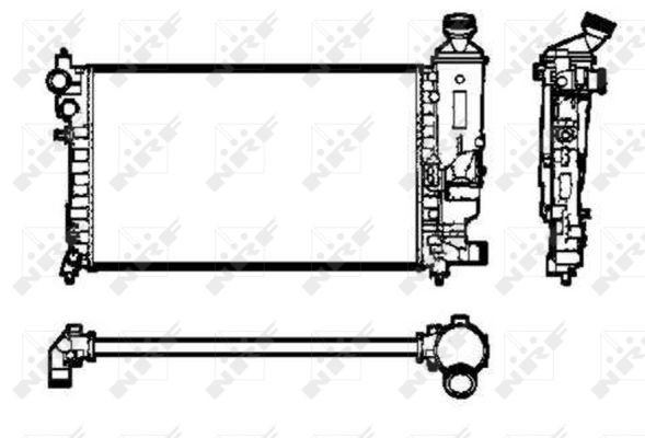 Kühler, Motorkühlung Kühlrippen mechanisch gefügt 50434 NRF für PEUGEOT 106 II - Bild 4