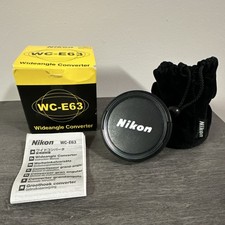 Nikon WC-E63 Wide Angle Converter Lens for Nikon Cameras with Case and Manual