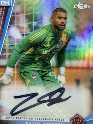 2024 Topps Chrome MLS Zack Steffen Refractor Auto Colorado Rapids USMNT SP - Bild 5 von 12