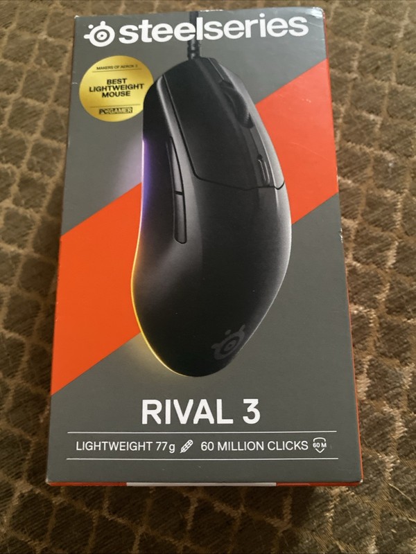 SteelSeries Rival 3 Gaming Mouse Wired RGB Lightweight 77g 6-Button PC Mac