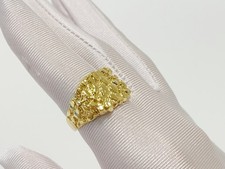 Vintage Style 10K Yellow Gold Nugget Ring - T...
