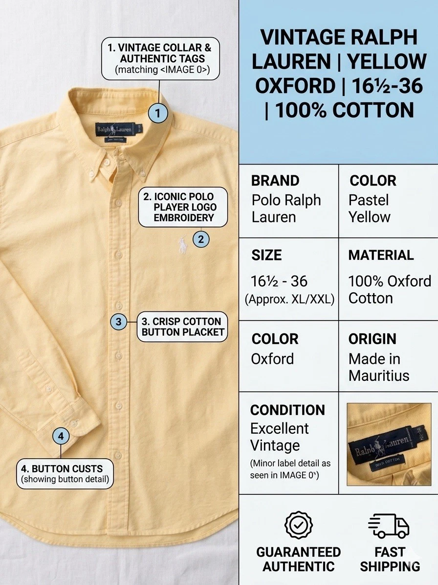Polo Ralph Lauren Yellow Size XL Shirts for Men for sale | eBay