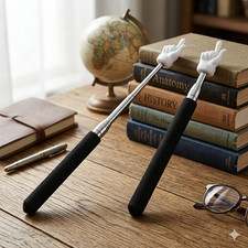 2Pcs Telescopic Teachers Pointer, Extendable Hand Pointer Finger Pointer Stick,