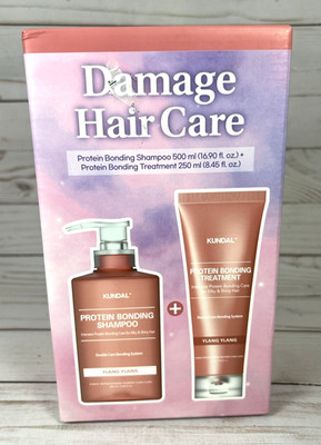 Kundal Protein Bonding Shampoo & Treatment Set Ylang Ylang Damage Hair Care