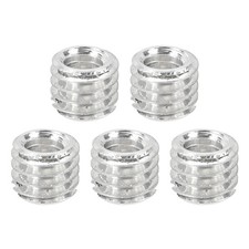 5 Pcs 1/4" Female to 3/8" Male Convert Screws Adapters Mount, Silver
