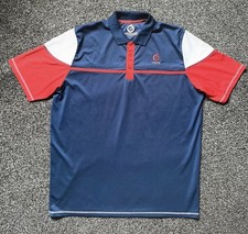 Sunderland of Scotland Men's Golf Polo Shirt Size XL Navy Red Short Sleeve Top