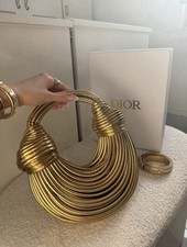 Goldene Designer Style Tasche Statement Bag P...