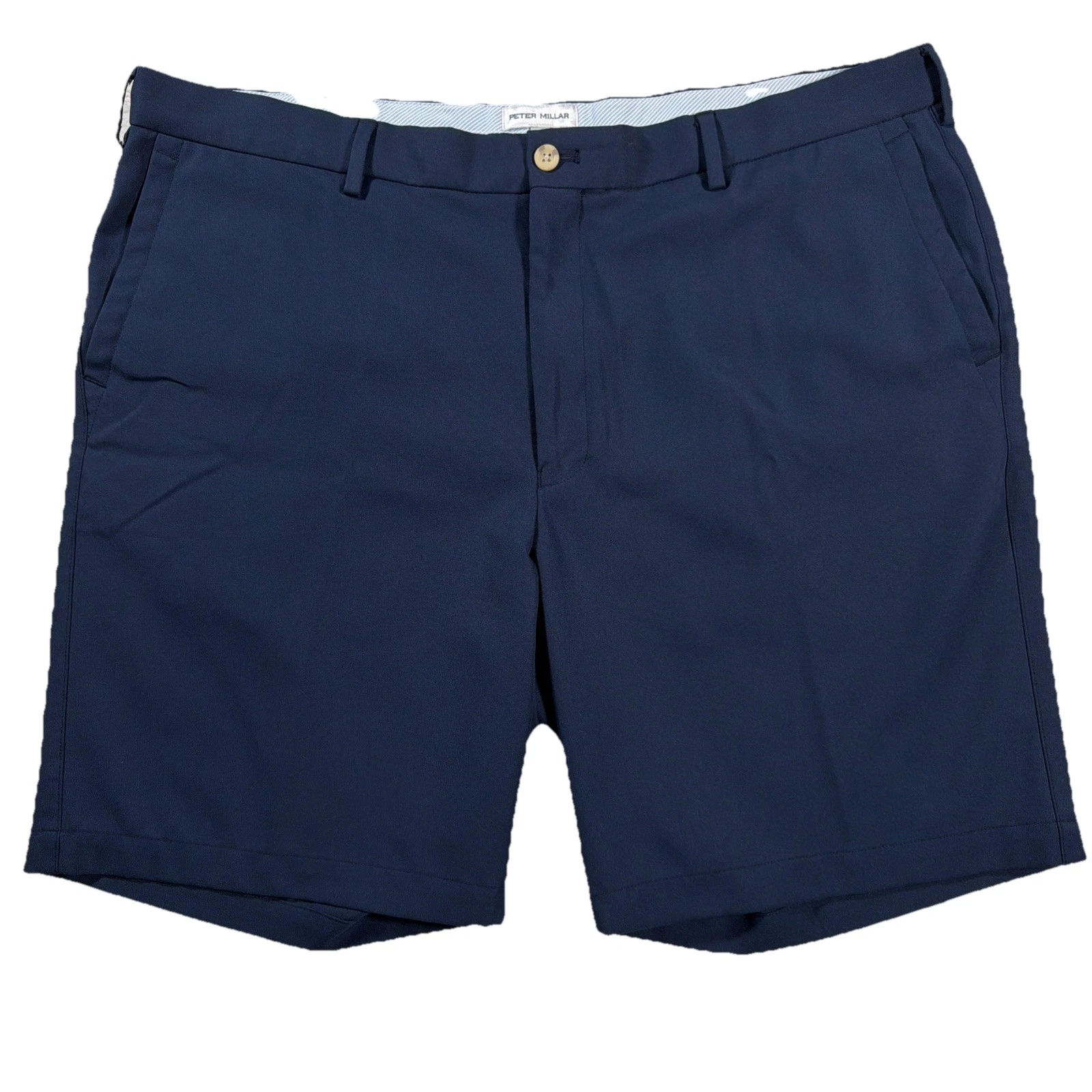 Peter Millar Salem Performance Golf Casual Shorts Mens Size 40 Navy Blue Chino