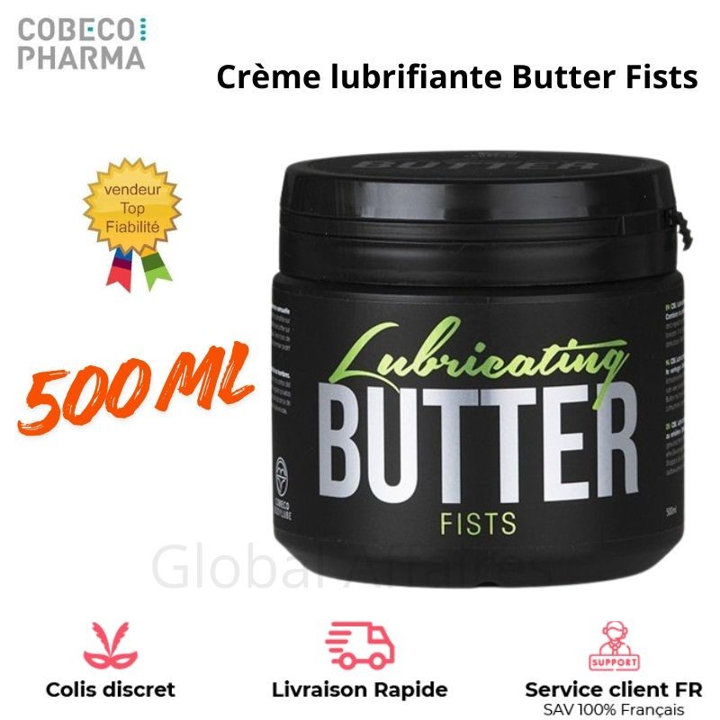 Beurre lubrifiant anal vaginal Cobeco 500 ml pour le plaisir du couple au quotidien