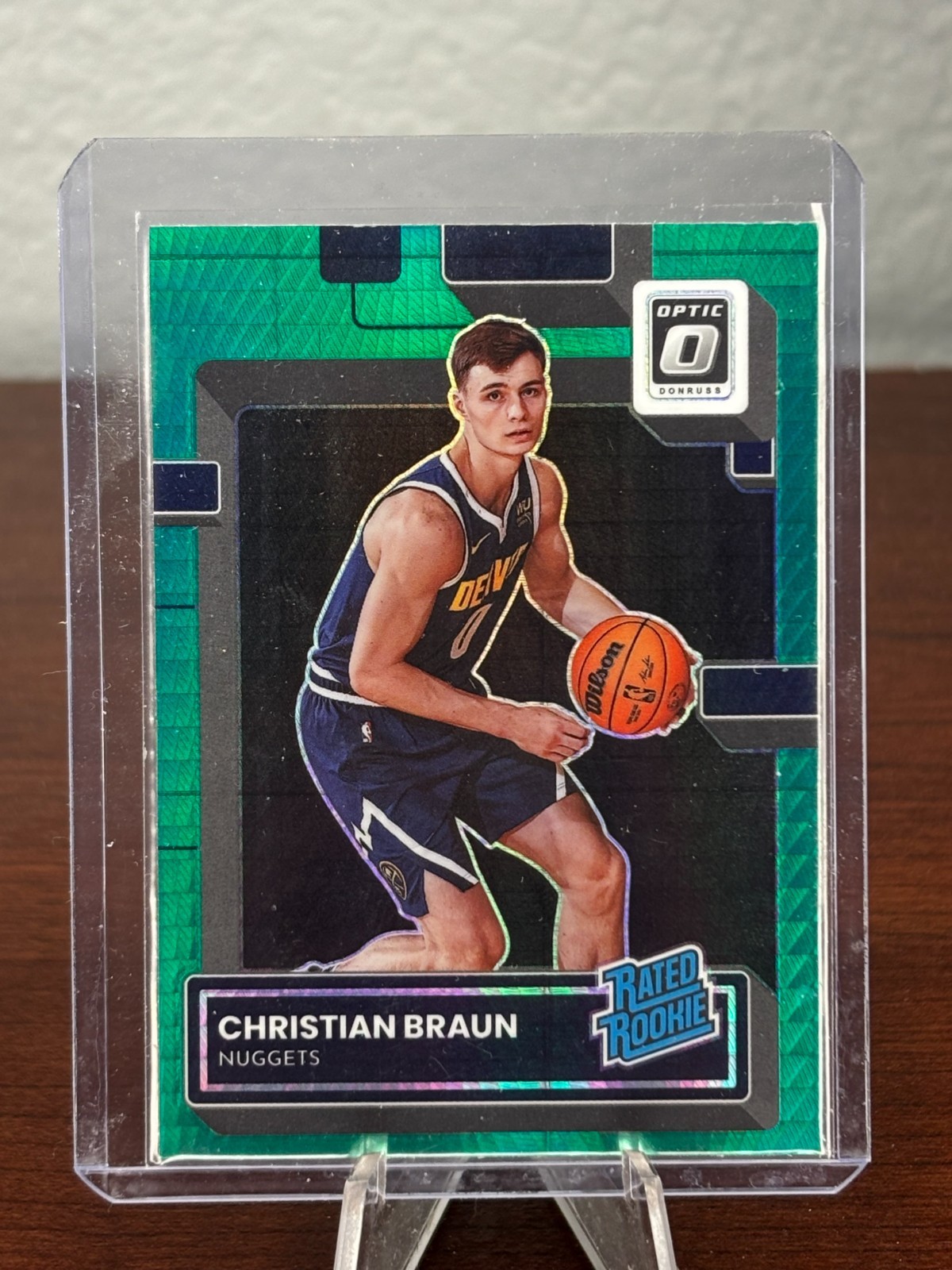 2022-23 Donruss Optic Green Hyper Rated Rookie Prizm #238 CHRISTIAN BRAUN RC