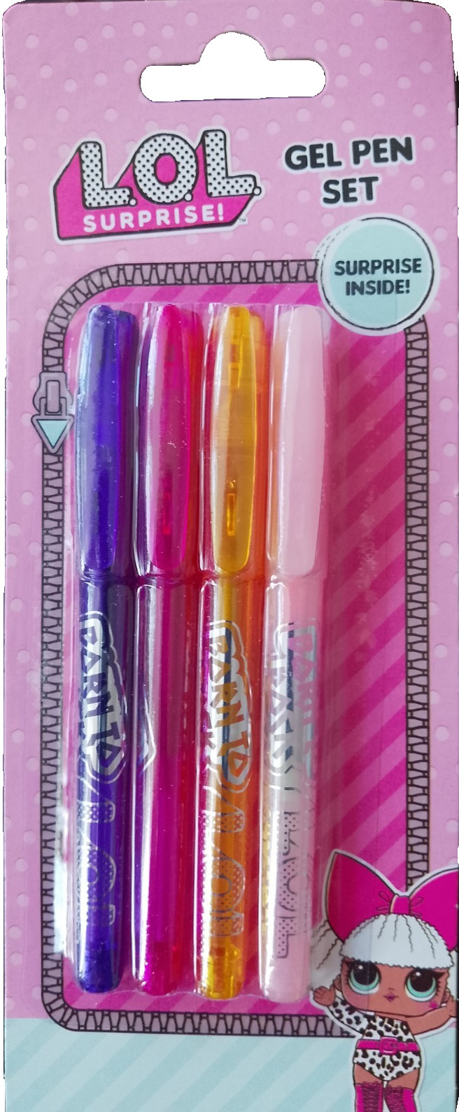 Lol Surprise Gel Pen Set, 4 Colour Gel Pen Set + Surprise Inside