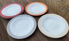 Seltmann Weiden 1 x TRIO Speise-Teller Durchmesser beige grau orange rot rund