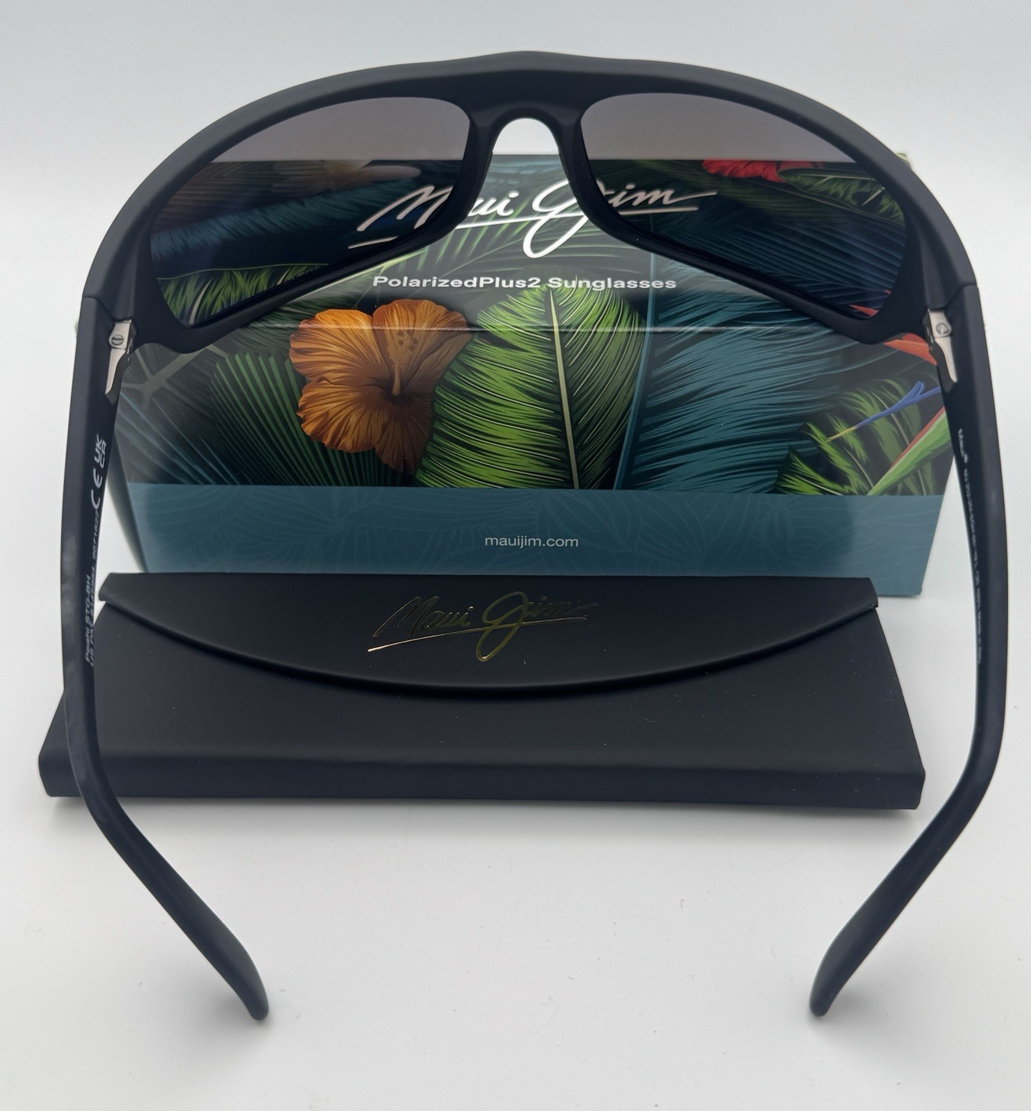 Maui Jim Peahi B202-2M - Black Matte Rubber Frame / Blue Hawaii Lens