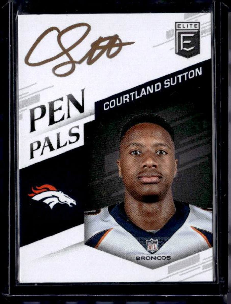 Courtland Sutton Panini Donruss Elite Pen Pals Autographs #CS Gold Ink