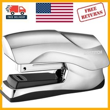 Elegant Chrome Stapler with Rubber Base - 40 Sheet Capacity, No Jam Convenience
