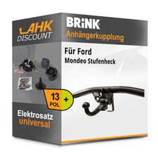 Für Ford Mondeo Stufenheck 07- BRINK Anhängerkupplung abnehmbar + 13polig E-Satz