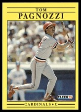 1991 Fleer Tom Pagnozzi St. Louis Cardinals #641
