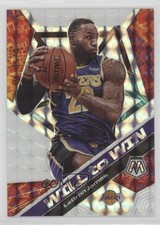2019-20 Panini Mosaic Will to Win Silver Mosaic Prizm LeBron James #7 g0w