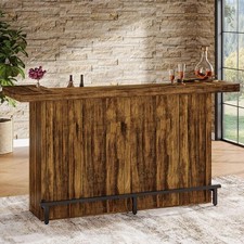 70.9-Inch Bar Table, 4- Tier Large Wooden Home Bar Unit Table for Small Spaces