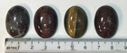 Lot 4 Natural Oval Cabochon Gemstones Tiger Eye Golden Tiger Eye Bloodstone — photo 1