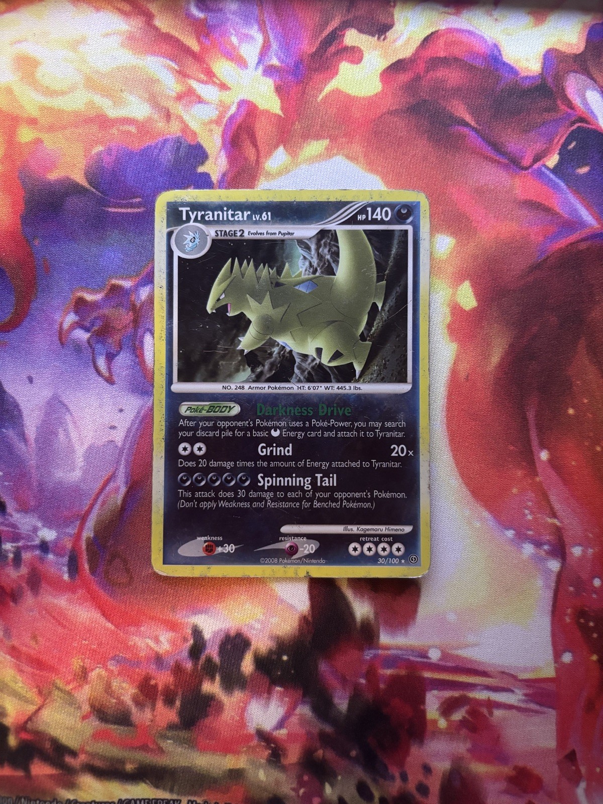 Tyranitar - 30/100 - Pokemon Stormfront Holo Card