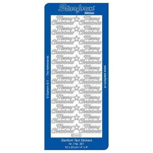 Starform Christmas Peel Off Stickers - Merry Christmas #351 Gold