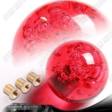 W-Power Ball 60mm Manual Transmission Red Diamond Crystal Bubble Shift Knob
