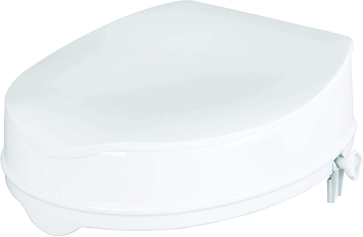 Homecraft Savanah Raised Toilet Seat 4"" with Lid Elongated Lock Support