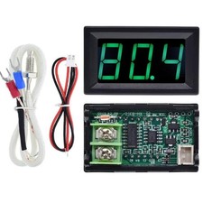 12v Green Fahrenheit Digital Temperature Gauge -58f239f Led Display Screen W... 12v Green Fahrenheit Digital Temperature Gauge -58f239f Led Display Screen W...
