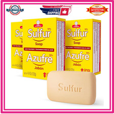 Grisi Biosulfur Acne Treatment Soap 4.4oz 3-Pack Deep Cleansing