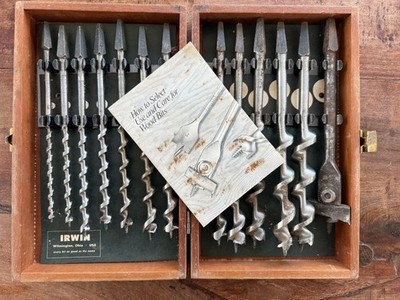 Irwin Brace Bit Set - With Box and Instructions