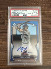 2023 Bowman Draft Chrome Prospect Nolan McLean 1st True Blue /150 Auto PSA 10