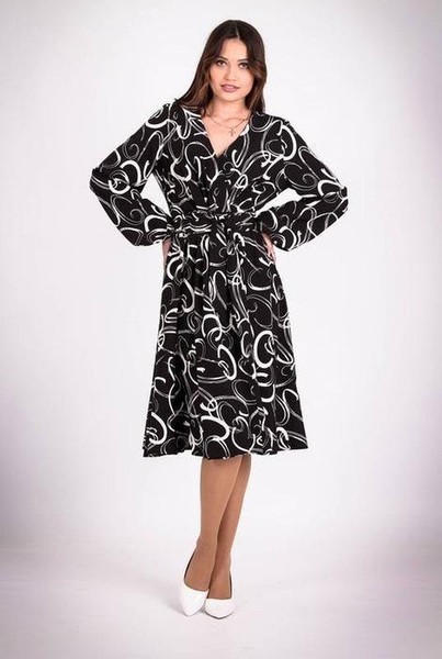 Women Jigsaw Dress Black Viscose 38 / M / 46 #9LGW