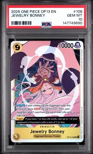 2025 One Piece Op13-Carrying on His Will Jewelry Bonney #108 (SR) PSA 10