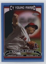 2006 Topps Chrome Blue Refractor Bartolo Colon #270 hg6