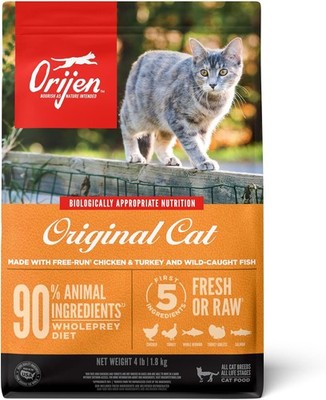 ORIJEN Grain Free High Protein Premium Dry Cat 4 Pound (Pack of 1), Orange 