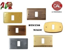 PLACCA CAL LA PANORAMICA IN OTTONE BTICINO MAGIC MOSTRINA