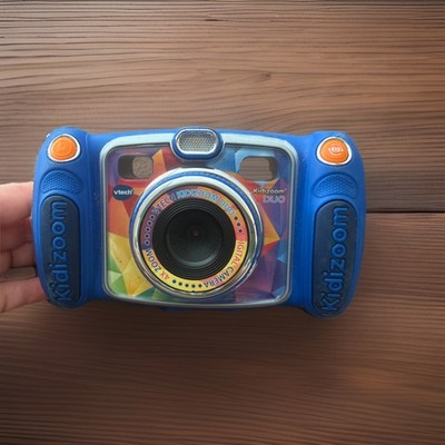 Blue VTech Kidizoom Duo Rugged Selfie Flash Camera Games No Strap TESTED