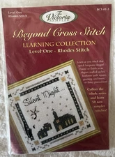 The Victoria Sampler Beyond Cross Stitch Kit Level One Rhodes Stitch Sampler NIP