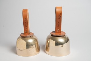 Whitechapel Foundry Medieval Cup Bells Handbells Set of 2 B and Bb Octave 4