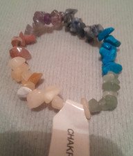 Rainbow Chakra Gemstone Bracelet – Natural Quartz Crystal Healing Beads