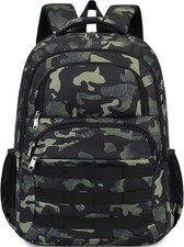 Boys Backpack Kids School Student Laptop Bag Middle School 17.7 Inch Camo