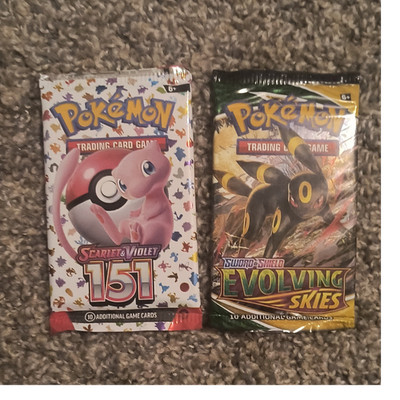 Scarlet & Violet 151 + Evolving Skies Booster Pack+ 3 random booster 10cards