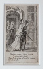 DANIEL CHODOWIECKI Monate Jahreszeiten Radierung Passepartout 1777 E 205