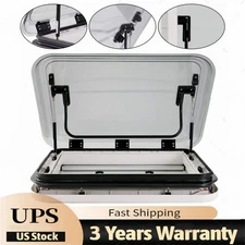 800mmx500mm RV Roof Window Hatch Caravan Trailer Skylight Vent Hatch w/ Light US