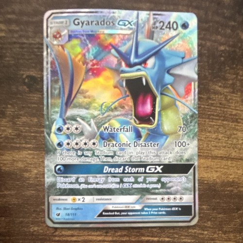 Pokemon TCG Gyarados GX 18/111 SM-Crimson Invasion Holo Ultra Rare EN 240 HP