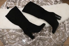 Style & Co Women's Addyy Knee High Dress Boots, Created for Macy's - Black Micro