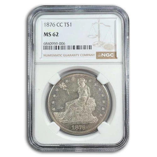 1876-CC Trade Dollar MS-62 NGC