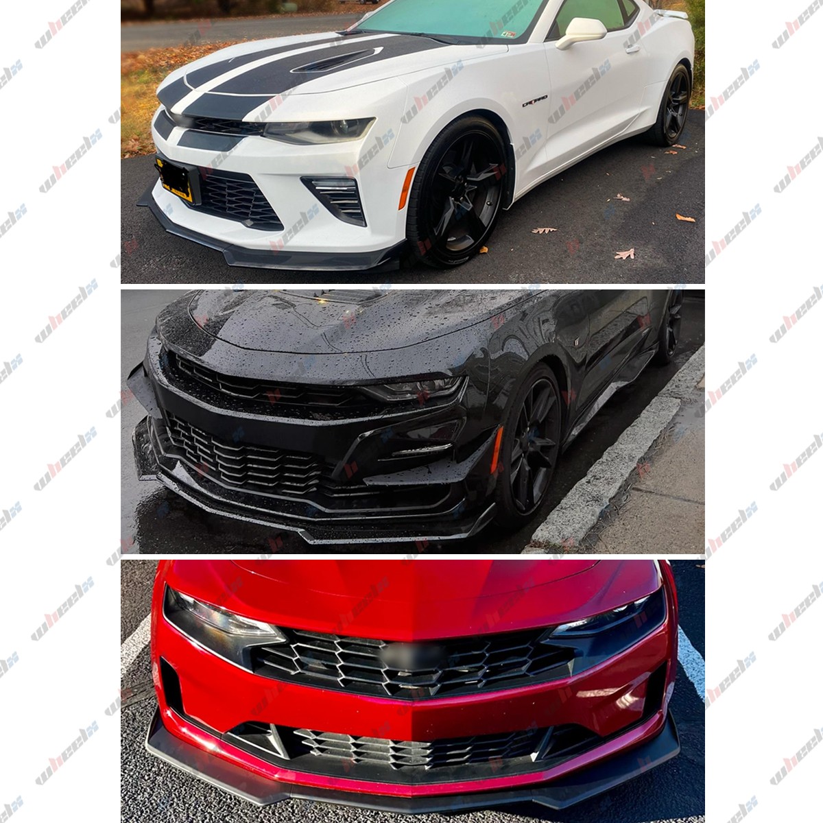 For 16-22 Chevy Camaro SS LS LT RS Front Bumper Lip  Spoiler Splitter Kit Matte
